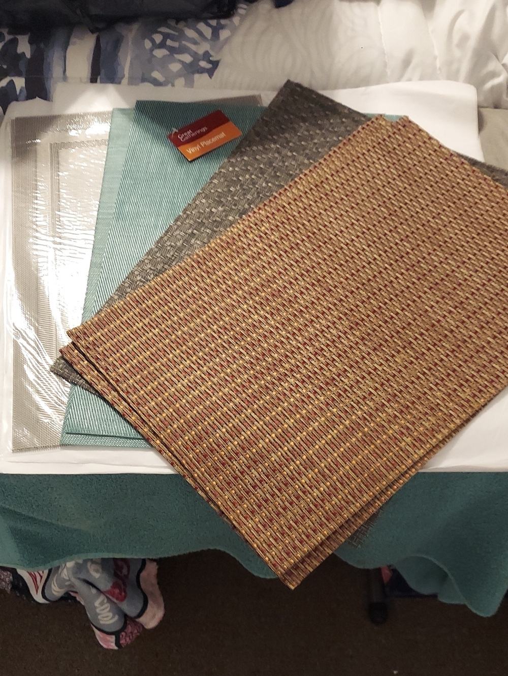 Woven Vinyl Placemats.  4 Sets Of 2 Each (Different Patterns)
